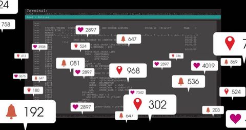 Floating Notifications Overlaying Terminal Code Interface