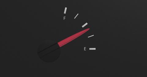 Fuel Gauge Close-up with Red Needle on Empty - Download Free Stock Images Pikwizard.com