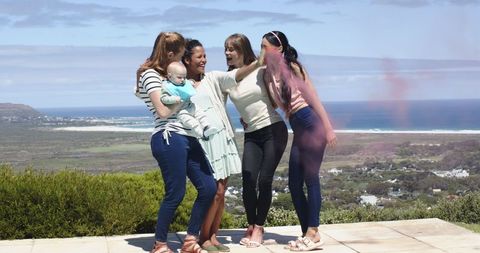 Joyful Baby Shower Celebrating Friendship Under Blue Skies