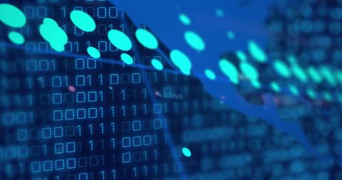 Abstract Binary Codes and Global Technology Network Visualization - Download Free Stock Images Pikwizard.com