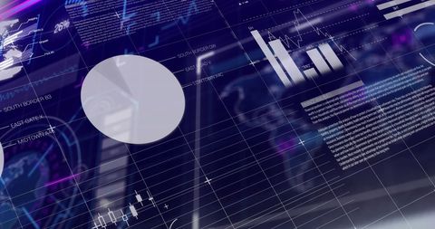 Futuristic Interface with Statistical Data and Graphs - Download Free Stock Images Pikwizard.com