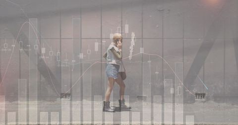 Modern Woman Connects Business with Technology on the Go