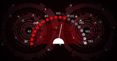High-Tech Speedometer Interface with Futuristic HUD - Download Free Stock Images Pikwizard.com
