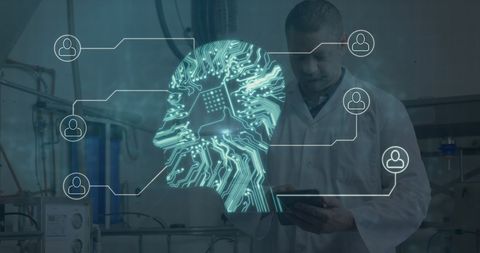 Futuristic Integrated Healthcare AI Network with Team Connectivity - Download Free Stock Images Pikwizard.com