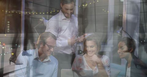 Innovative Business Team Overlays with Cityscape Dynamics