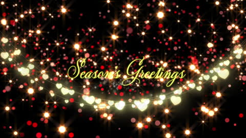 Sparkling Stars with Seasons Greetings Message