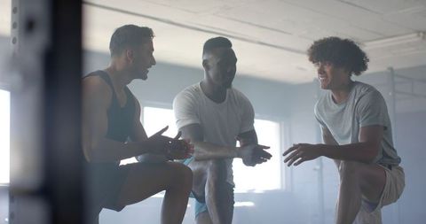Group Workout Enthusiasm in Modern Gym Urban Realm - Download Free Stock Images Pikwizard.com
