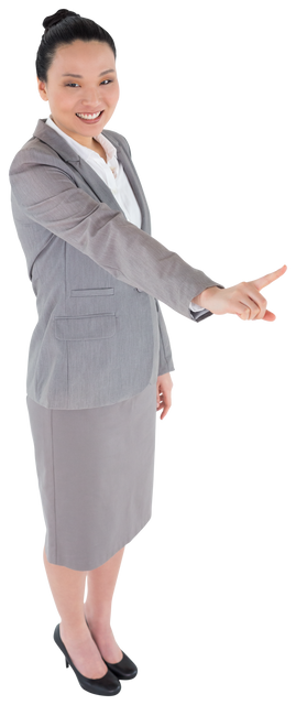 Businesswoman Pointing Horizontally Transparent Background - Download Free Stock Videos Pikwizard.com