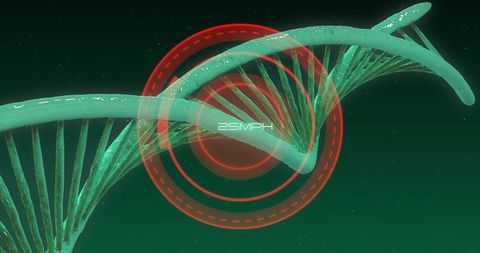 Digital DNA Strand with Data Element on Futuristic Interface - Download Free Stock Images Pikwizard.com