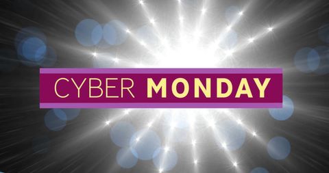 Cyber Monday Banner on Radiant Background - Download Free Stock Images Pikwizard.com