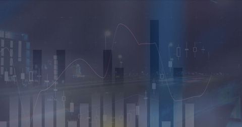 Global Financial Data Processing Over Cityscape Elements - Download Free Stock Images Pikwizard.com