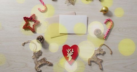 Festive Christmas Decorations with Greeting Cards