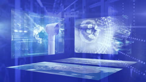 Digital Surveillance and Data Processing Conceptual Imagery