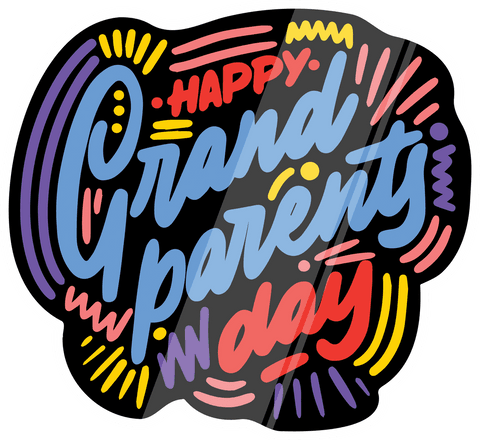 Happy Grandparents Day Text Art on Transparent Background - Download Free Stock Videos Pikwizard.com