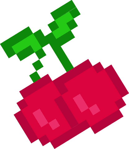 pixel art cherries on transparent background for vintage gaming - Download Free Stock Videos Pikwizard.com