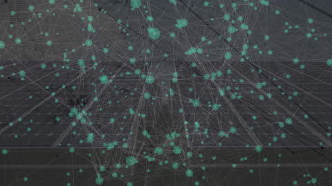Connecting Network Over Solar Panels Illustrating Renewable Energy