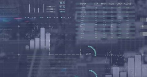 Advanced Data Analytics Dashboard Concept with Business Charts - Download Free Stock Images Pikwizard.com