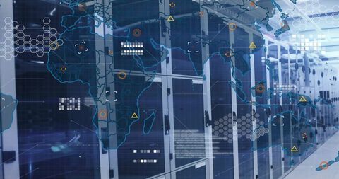 Global Data Connectivity with Server Infrastructure - Download Free Stock Images Pikwizard.com