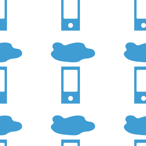 Seamless Blue Smartphone and Cloud Icon Pattern on Transparent Background - Download Free Stock Videos Pikwizard.com