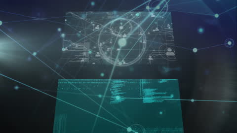 Abstract Global Connections and Data Networks Technology Concept