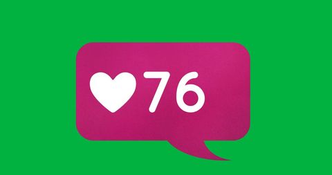 Social Media Notification Like Bubble on Green Background - Download Free Stock Images Pikwizard.com