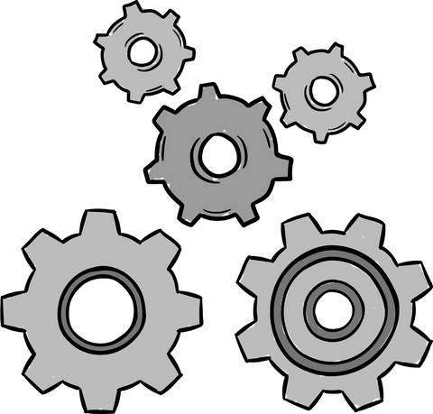 grey cogs interlocking on transparent background for engineering design - Download Free Stock Videos Pikwizard.com