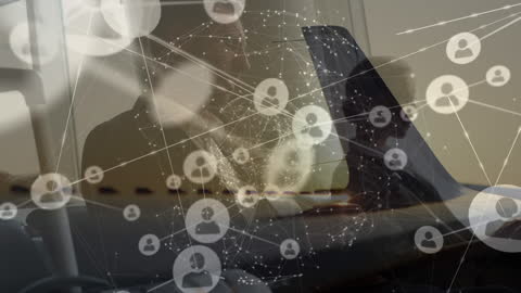 Global Communications Concept with Digital Network Overlay