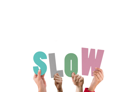 hands holding slow text with transparent background for relaxation - Download Free Stock Videos Pikwizard.com