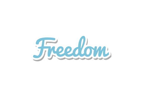 transparent freedom text typography with light blue style - Download Free Stock Videos Pikwizard.com