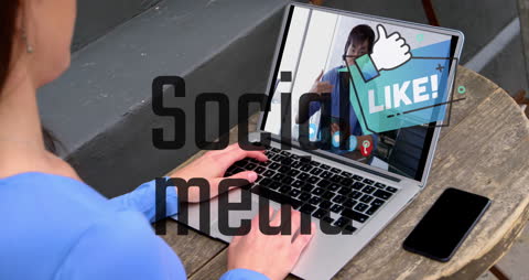 Social Media Interaction with Digital Greetings Concept