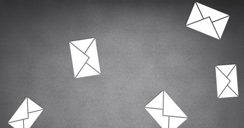 White Envelopes Falling on Gray Background - Download Free Stock Images Pikwizard.com