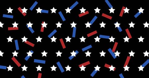 Patriotic usa stars and confetti pattern