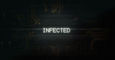 Cybersecurity Breach Alert: Infected Message on Digital Interface - Download Free Stock Images Pikwizard.com
