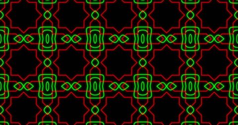 Hypnotic Neon Kaleidoscope Pattern with Seamless Loop - Download Free Stock Images Pikwizard.com