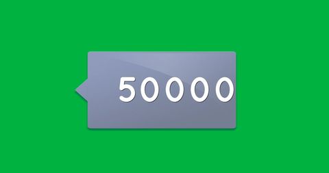 Grey Tag Displaying 50000 Notification Count - Download Free Stock Images Pikwizard.com