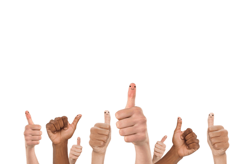 diverse thumbs up illustration on transparent background - Download Free Stock Videos Pikwizard.com