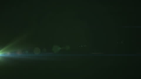 Digital Animation Green Light Energy Bokeh Effect