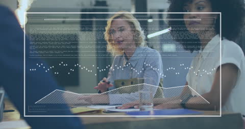 Business Team Analyzing Financial Data Composites