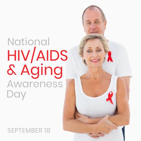 senior couple promoting national hiv/aids and aging awareness - Download Free Stock Templates Pikwizard.com