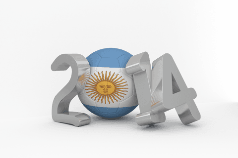 Transparent soccer inspired 2014 argentina flag design