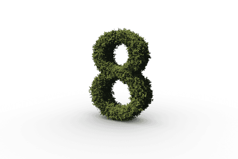 grass-covered number eight on transparent background available - Download Free Stock Videos Pikwizard.com