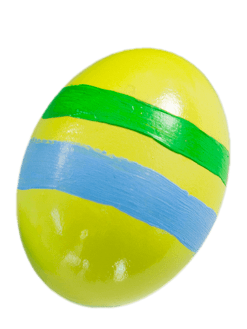 yellow easter egg with green and blue stripes on transparent background - Download Free Stock Videos Pikwizard.com