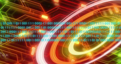 Abstract Digital Data Processing with Circuit Board Elements - Download Free Stock Images Pikwizard.com