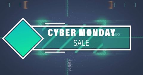 cyber monday sale banner digital interface theme - Download Free Stock Images Pikwizard.com