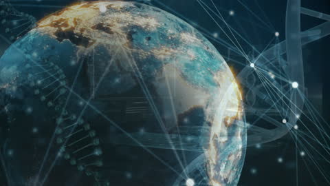 Network Connections on Global Earth Animation
