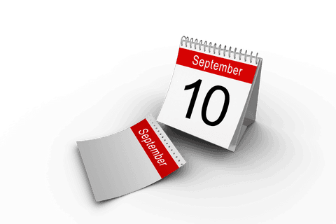 september 10 on desk calendar with transparent background - Download Free Stock Videos Pikwizard.com