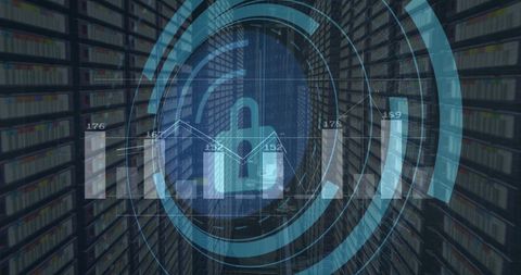 Network Security and Data Protection with Digital Overlay - Download Free Stock Images Pikwizard.com