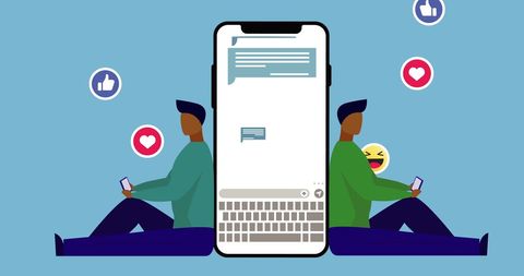 Digital communication and social networking concept