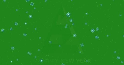 Festive Snowflakes on Green Background with Spinning Tree - Download Free Stock Images Pikwizard.com