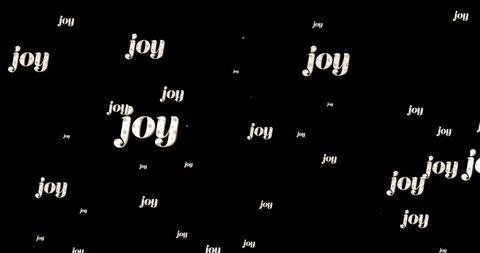 Repetitive joy text on black background for christmas theme